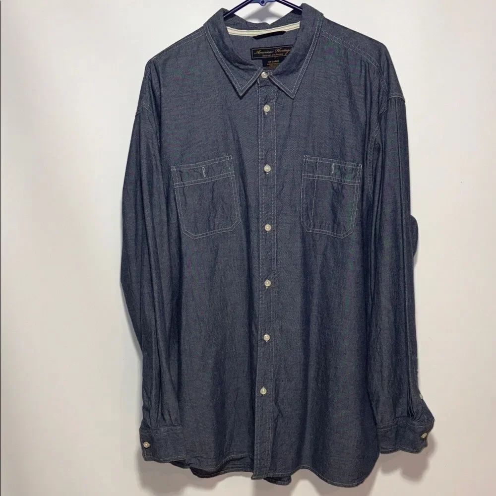 American Heritage Dark Blue Denim Casual Shirt